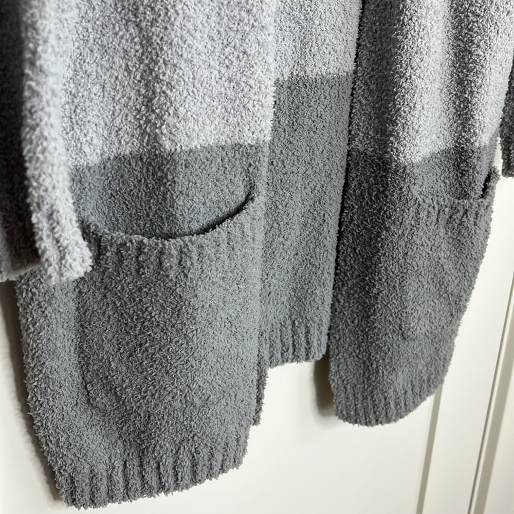 🕶️NWT⚡️Thread & Supply Grey Open Front Cozy Pocket Cardigan L/XL - Picture 7 of 9